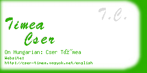 timea cser business card